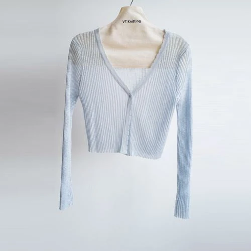 Lightweight Cotton Knit Cardigan