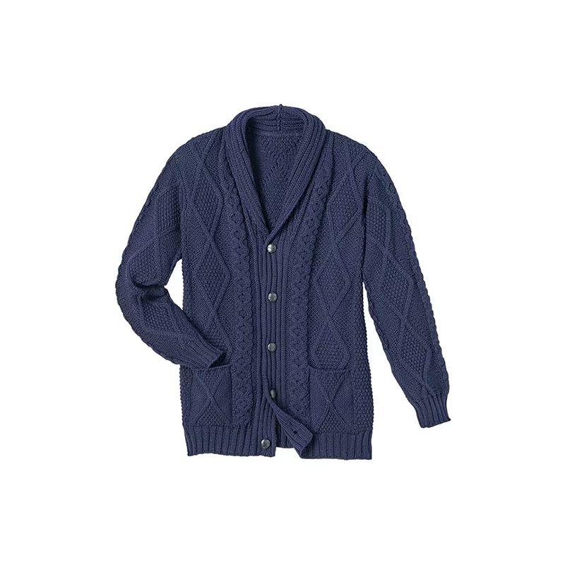 Mens Wool Cardigan with Pockets