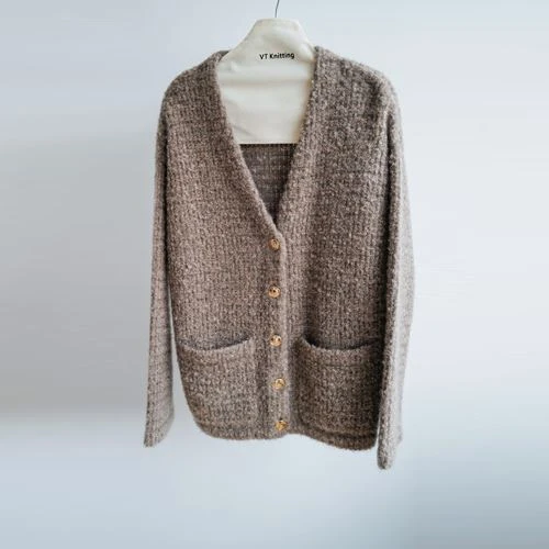 Oversized V Neck Knit Sweater