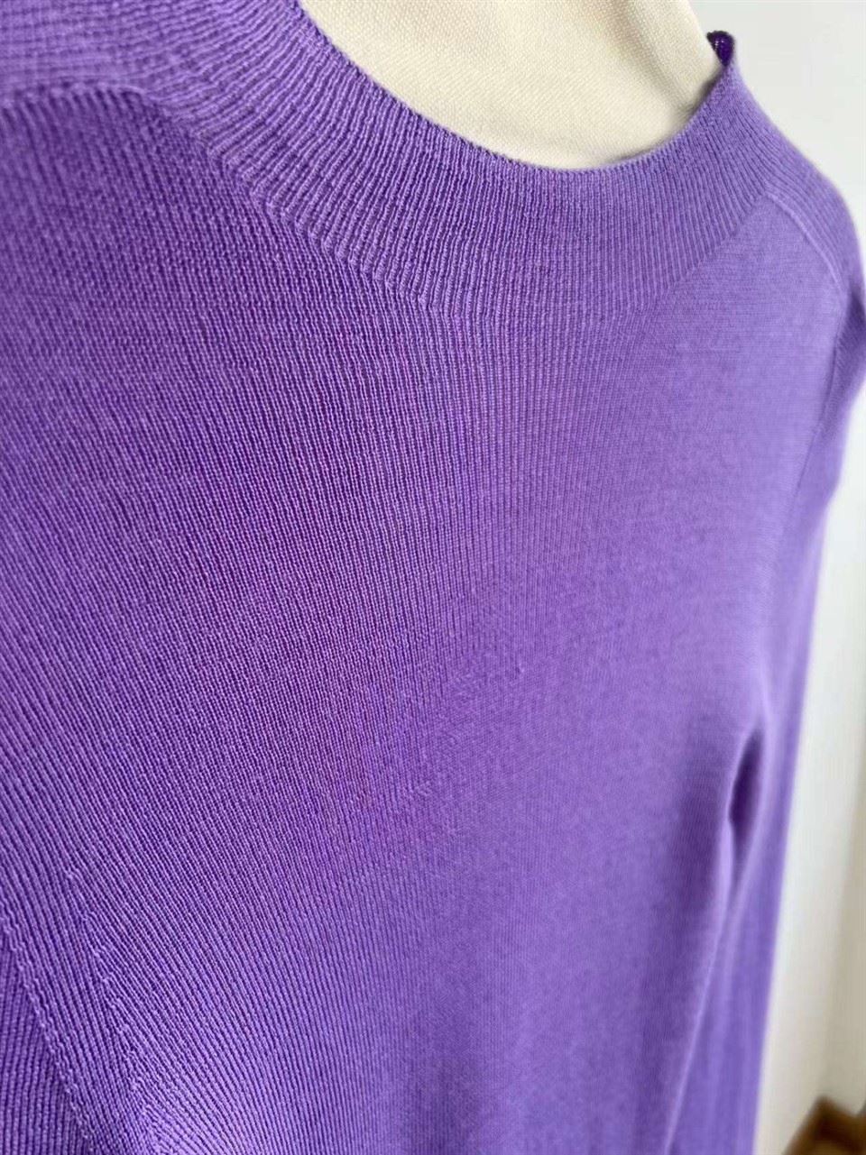 Round-neck, Long-sleeved Knitted Cardigan