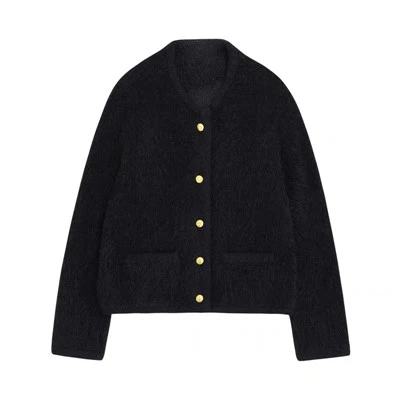 Ladies Designer Versatile Striped Sweater Jacket