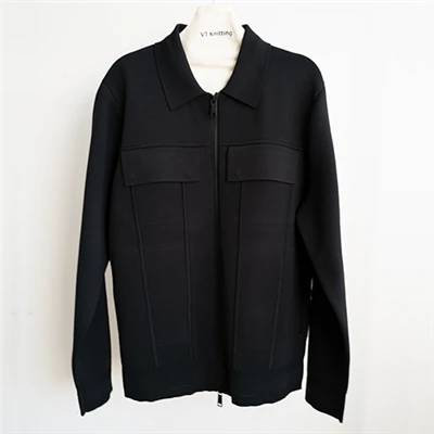 Mens Quilted Jacket with Knitted Sleeves