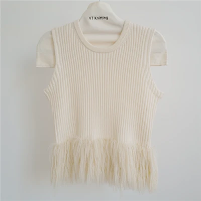 White Knit Vest Women's