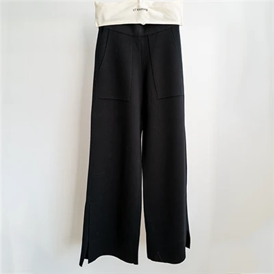 Women's Cotton Knit Pants Elastic Waist