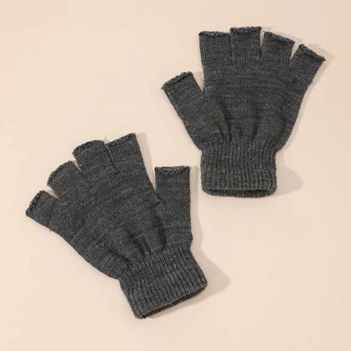 Wool Half Finger Gloves