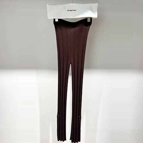Wool Knit Trousers Womens