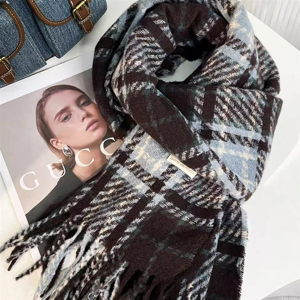 Wool Plaid Scarf Wool Plaid Scarf